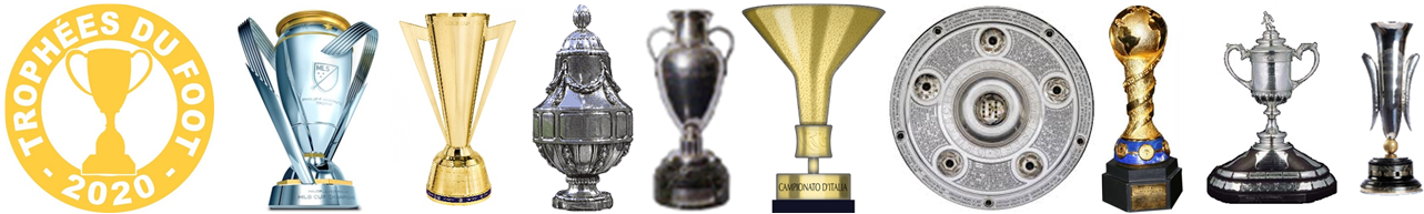 Série 3er trophées de football personnages incl médaillon 